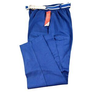 Christin Stevens Womens Blue Slacks Belted Elastic Waist Size 14 NWT  JH1281